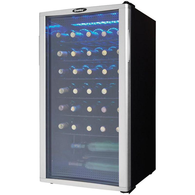Danby 35 Bottle Free-Standing Wine Cooler in Platinum
