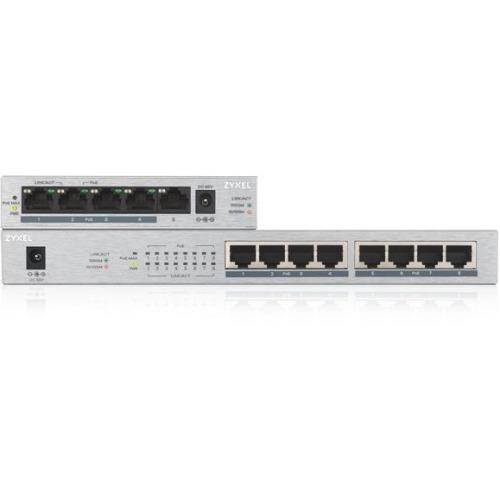 ZYXEL 8-Port GbE Unmanaged PoE Switch - 8 Ports - Manageable - 2 Layer Supported - Twisted Pair - -