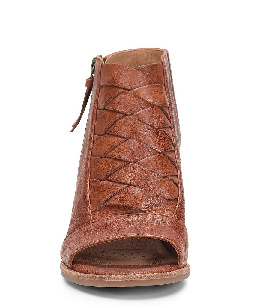 Sofft Mckenna Woven Leather Block Heel Shooties