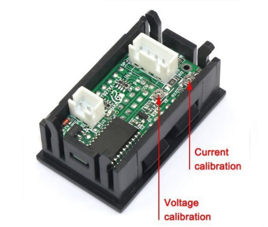 0.28''LED DC0-100V 50A Digital voltmeter Ammeter 2in1 Multimeter Led Volt Amp Gauge Panel with Red/Blue Dual Color Display and Build-in Shunt for Car Auto Boat Battery Monitoring (Red )