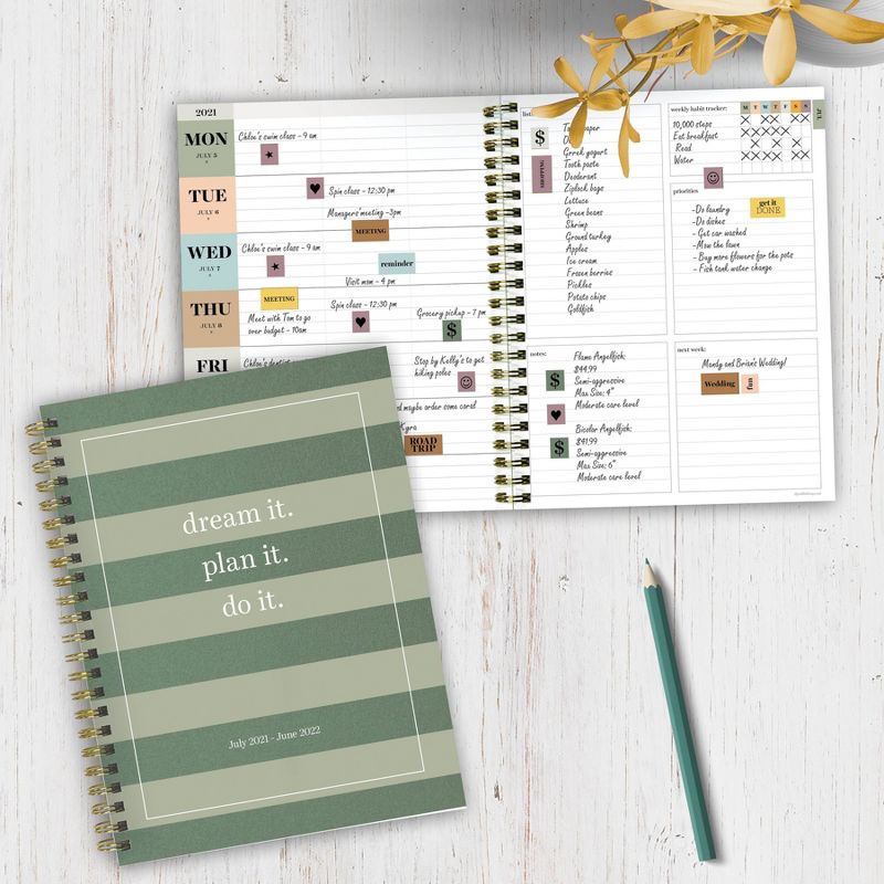 2021-22 Academic Planner 6" x 8" Dream Plan Do Daily/Weekly/Monthly - The Time Factory