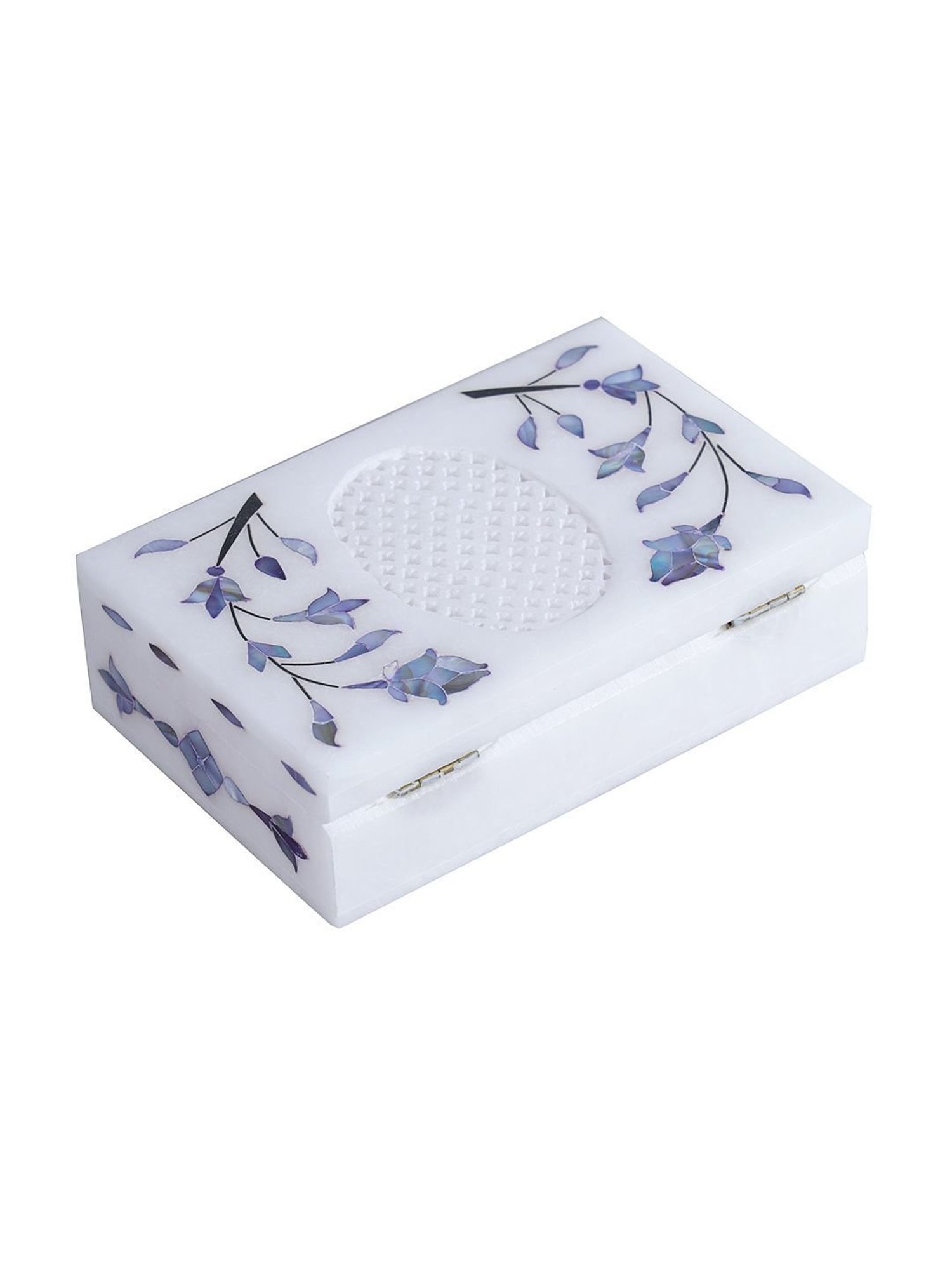 Aapno Rajasthan Blue & White Marble Jewellery Box
