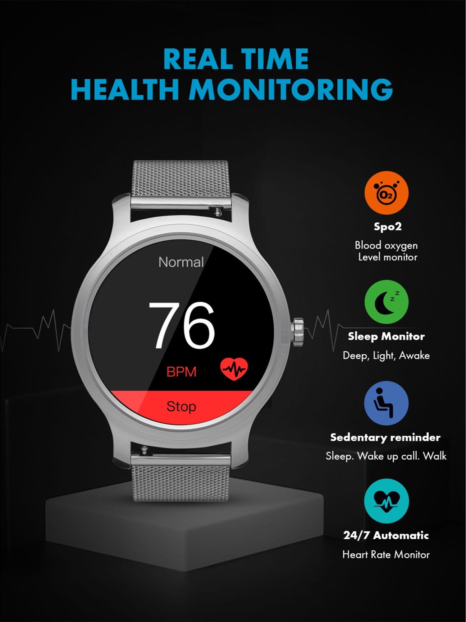 Giordano GT01-SS Unisex Smart Watch