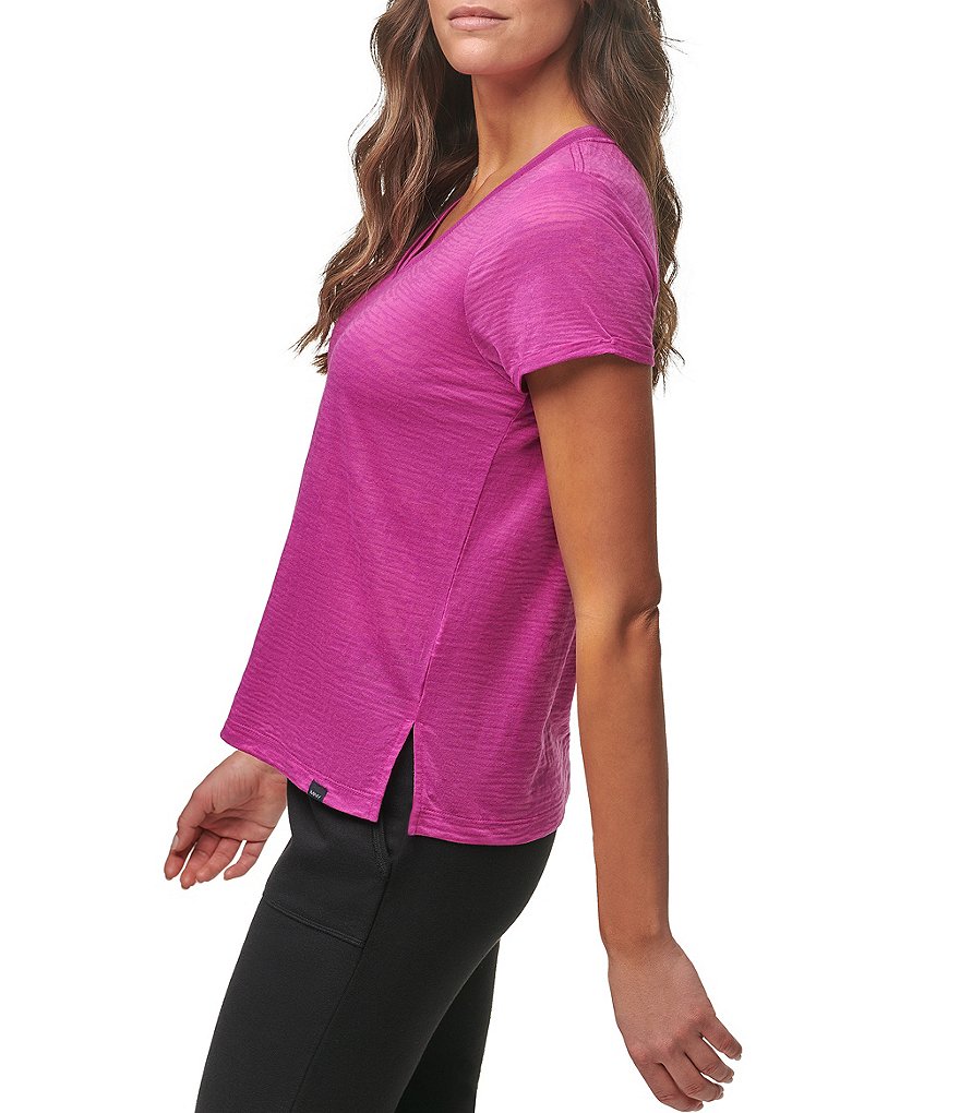 Marc New York Short Sleeve V-Neck Burnout Jersey Tee