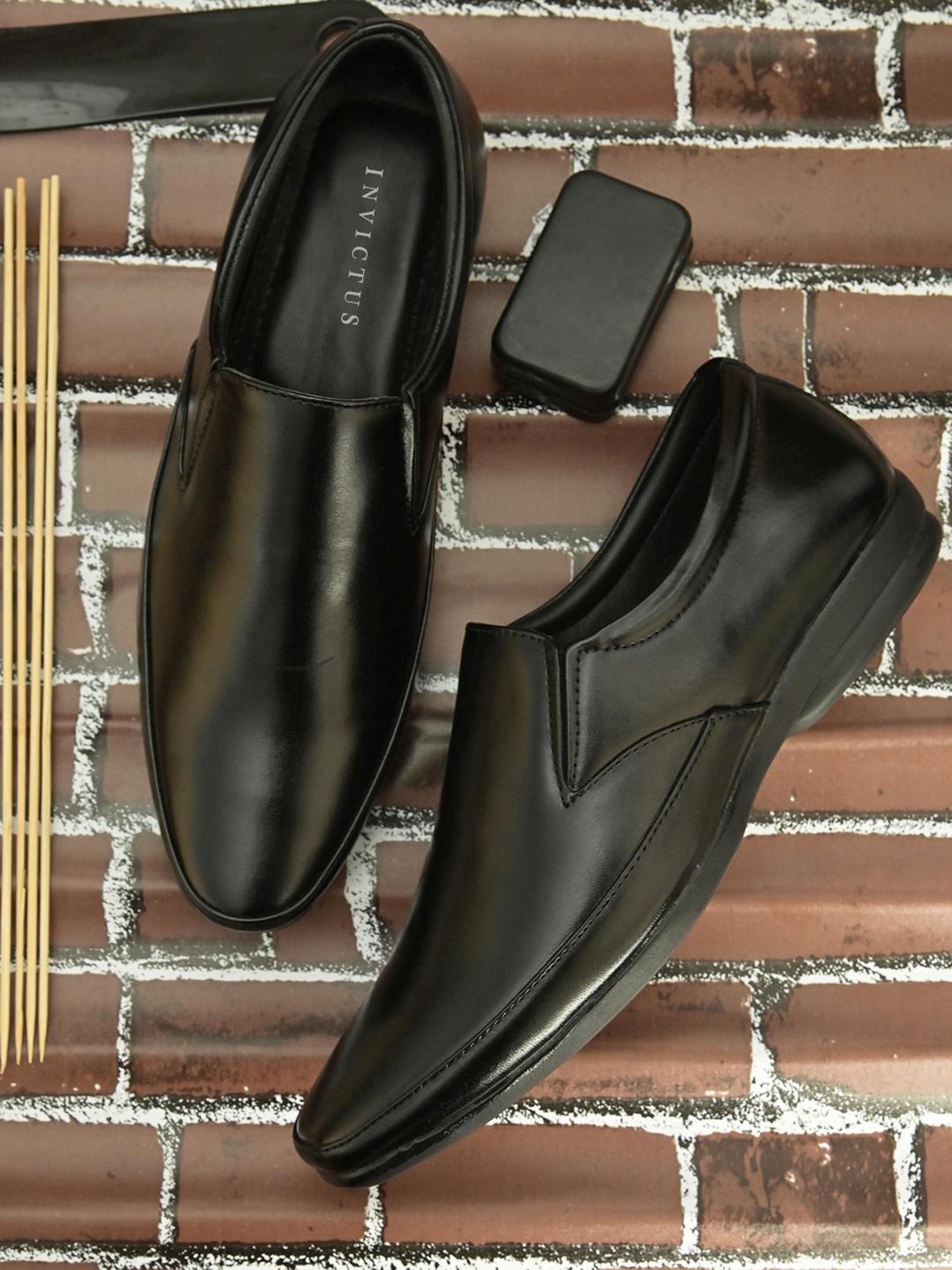 Giorgio Men's Black Formal Slip-Ons