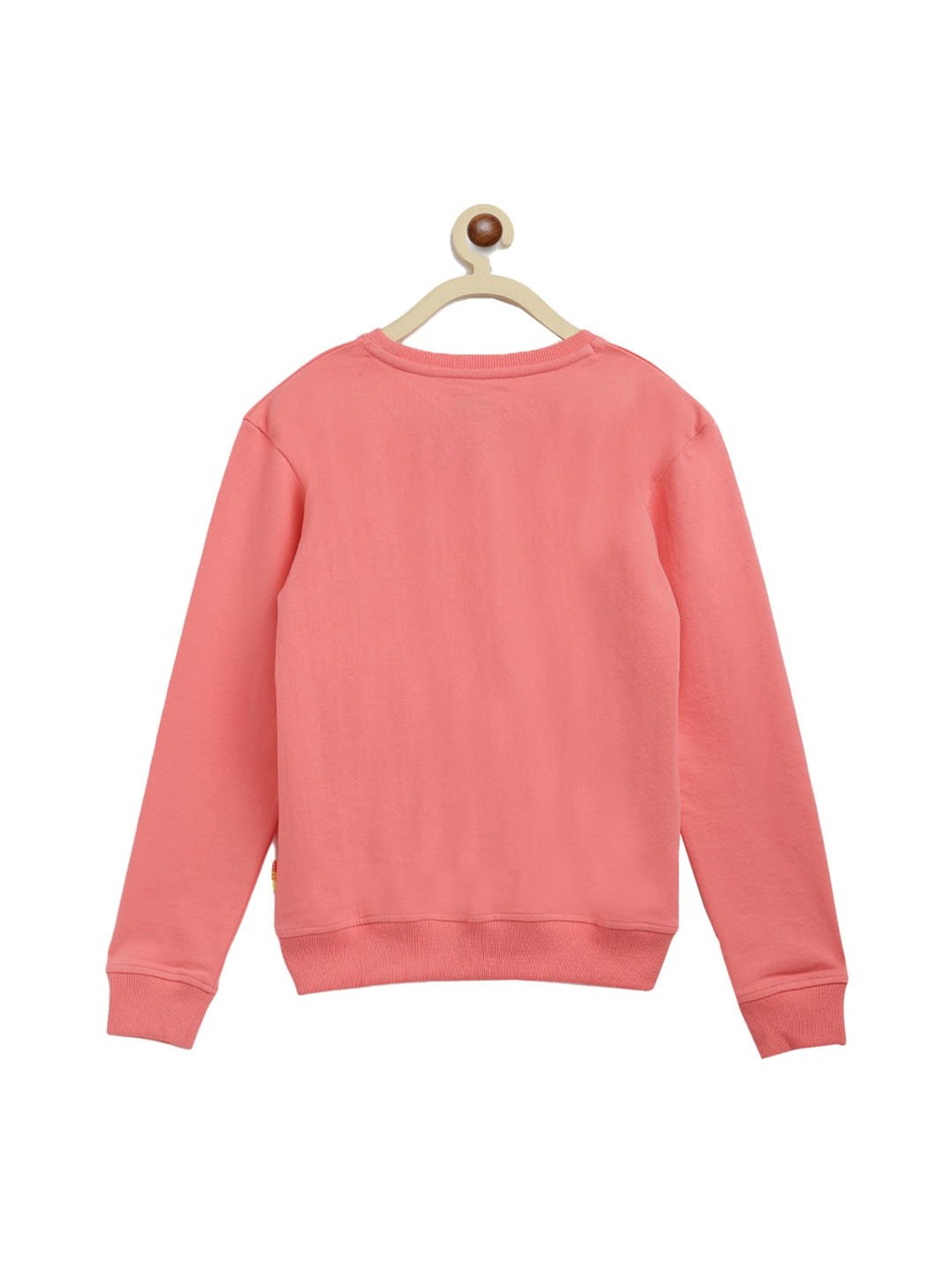 Li'l Tomatoes Kids Pink Graphic Print Sweatshirt