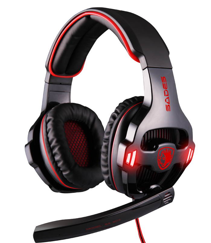 Sades SA-903 Top quality 7.1 channel professional gaming headset usb computer headphone with mic deep bass earphone