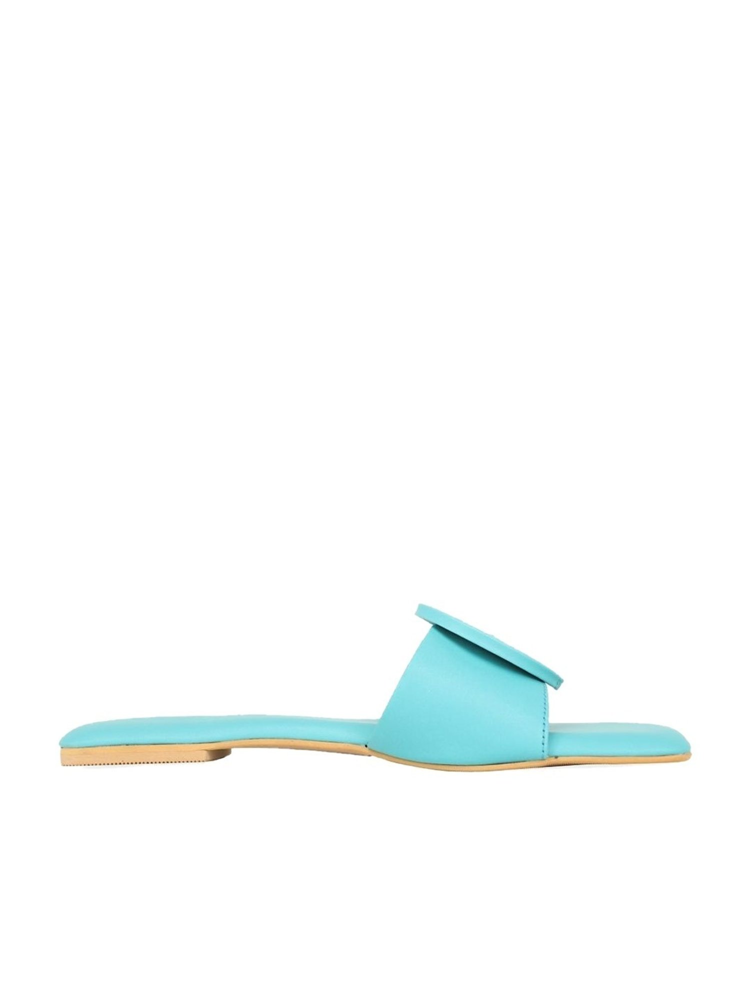 NR by Nidhi Rathi Women's Turquoise Casual Sandals