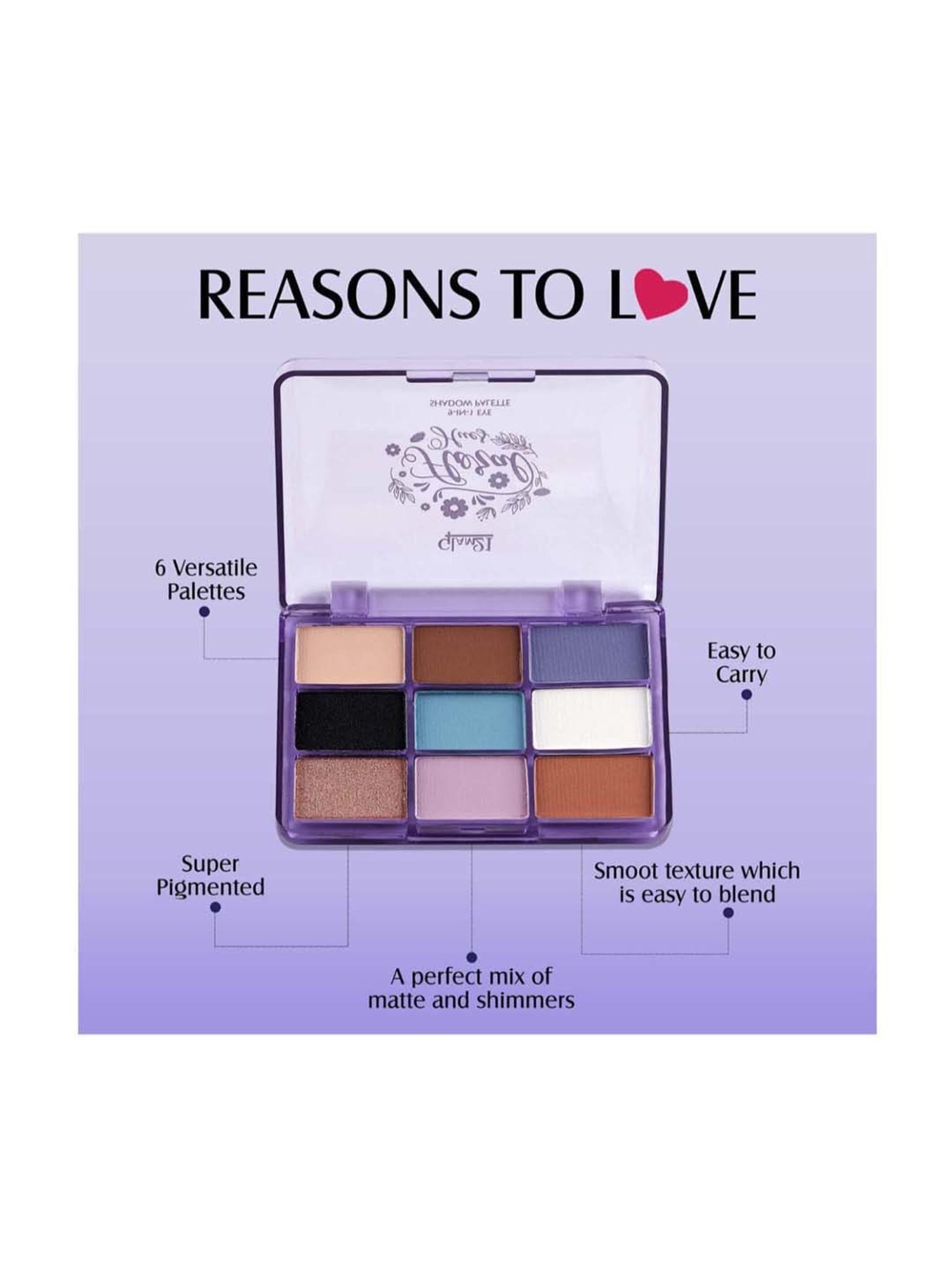 Glam21 Floral Hues Eyeshadow Palette 05 Hibiscus - 7.2 gm