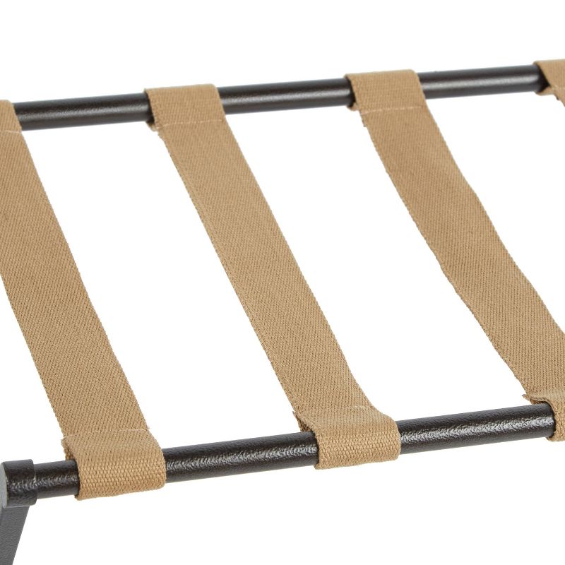 Metal Folding Luggage Rack Black - Silverwood