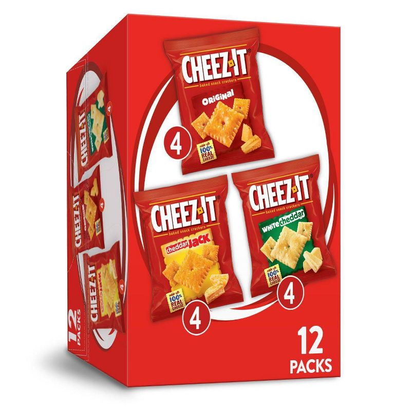 Cheez-It Baked Snack Crackers Variety Pack 12ct
