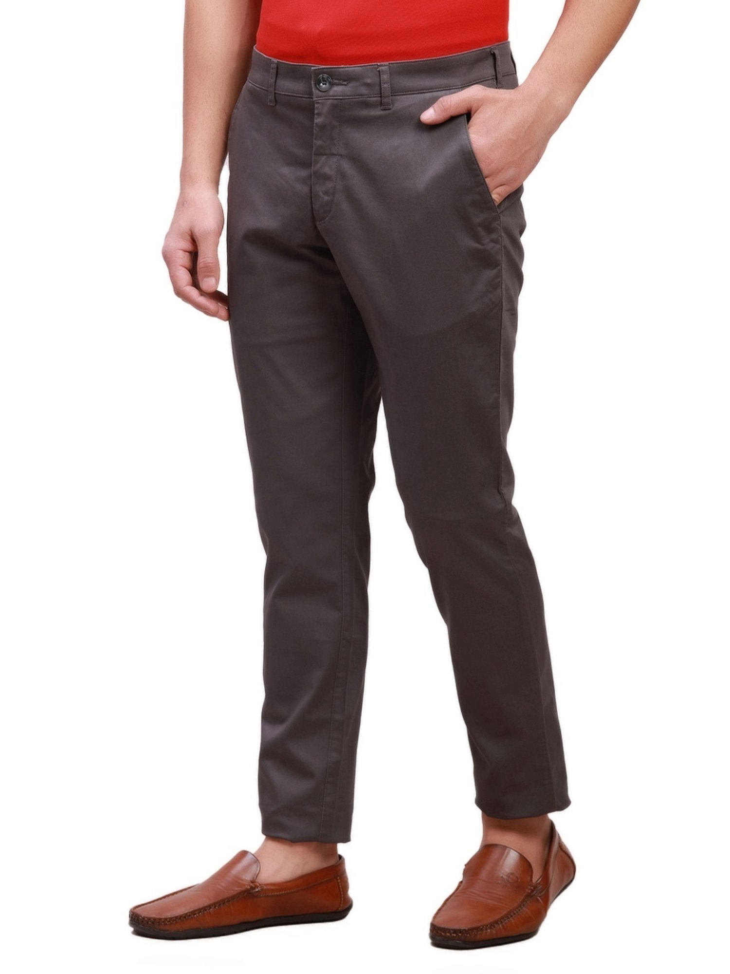 ColorPlus Grey Super Slim Fit Trousers