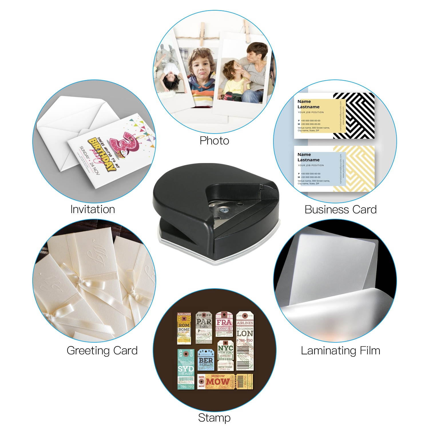 Aibecy Mini Portable Corner Rounder Punch Round Corner Trimmer Cutter 4mm for Card Photo