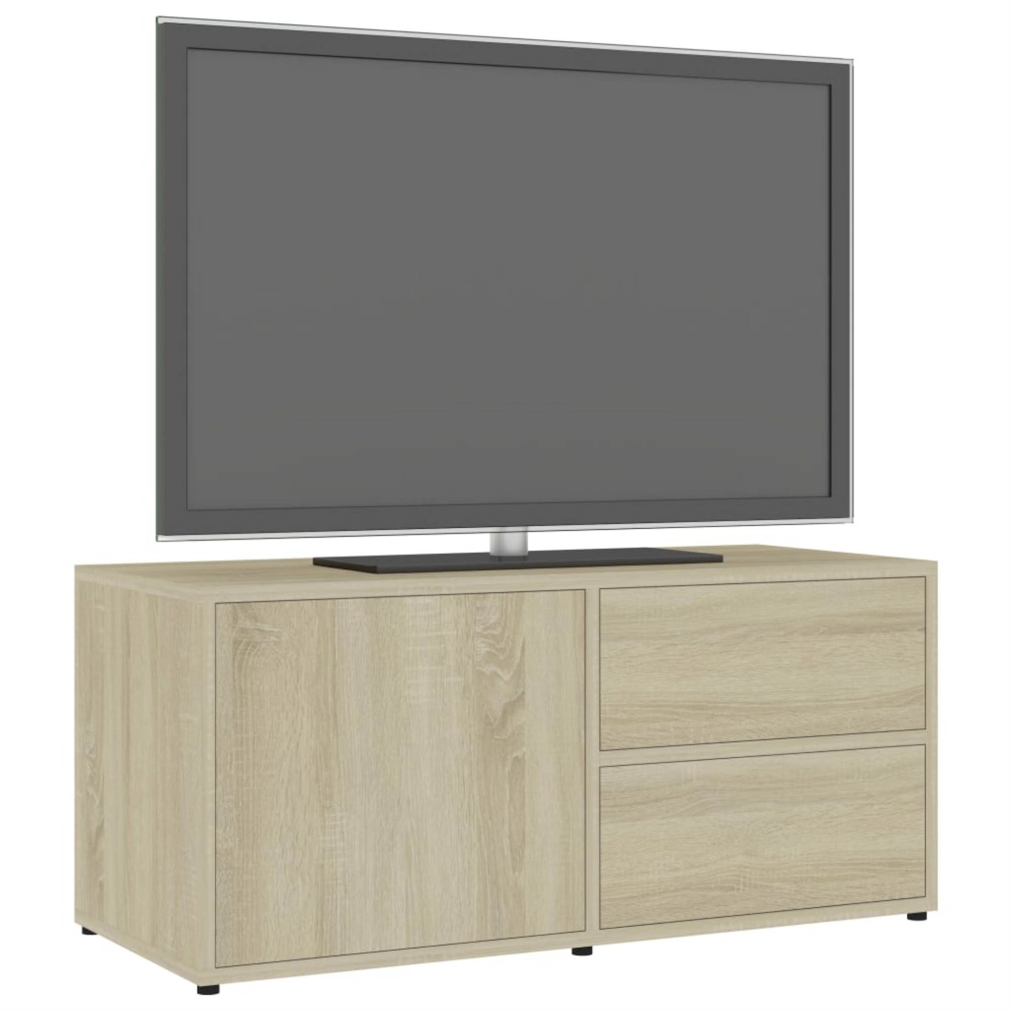 vidaXL TV Cabinet Color Sonoma Oak MDF board TV Stand Storage Cabinet Drawer