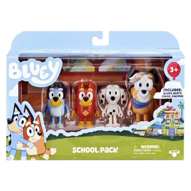 Bluey School Figures - 4pk