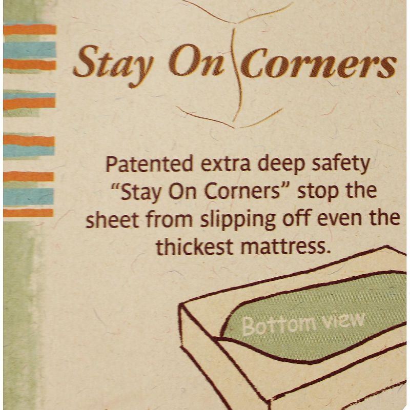 1pc Brown Checkered 100% Organic Cotton Crib Toddler Fitted Sheet - Store51..