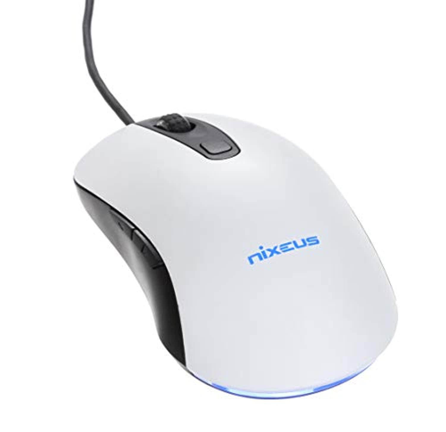 Nixeus REVEL REV-MW17 Gaming Mouse 12000 DPI Optical Gaming Sensor (Matte White)