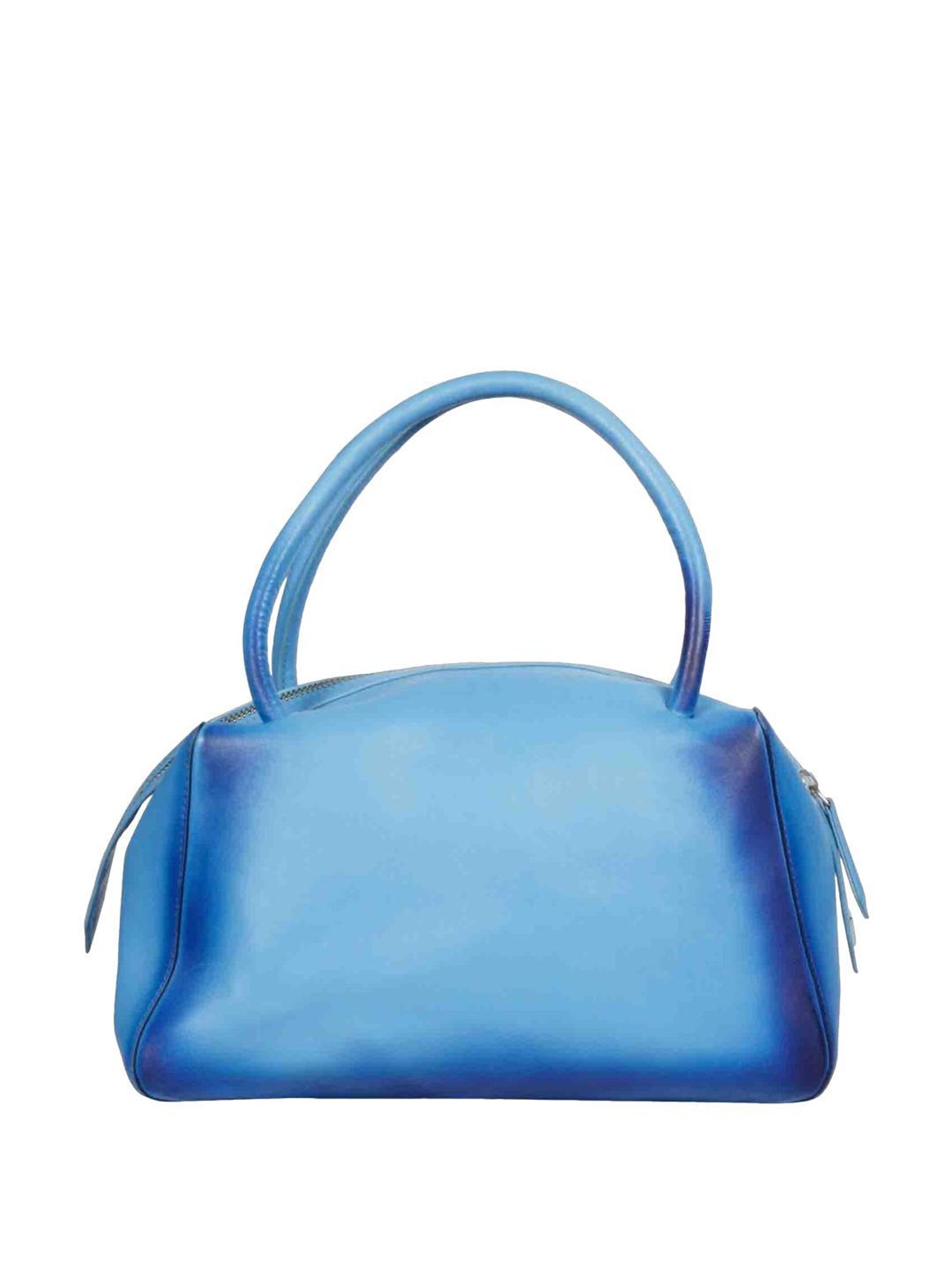 Favore Blue Solid Medium Handbag