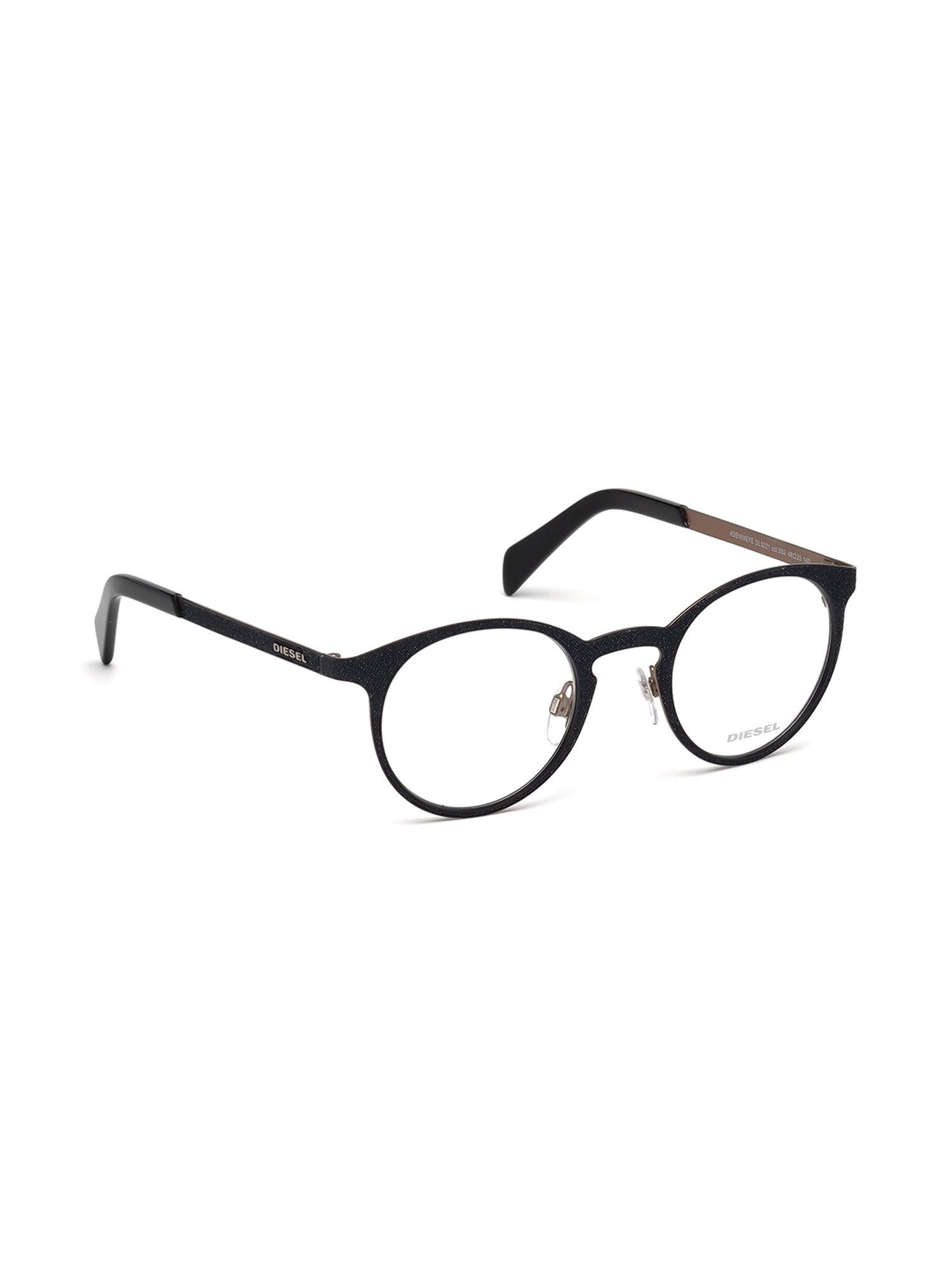 DIESEL DL5221 48 092 Black Full Rim Round Frame