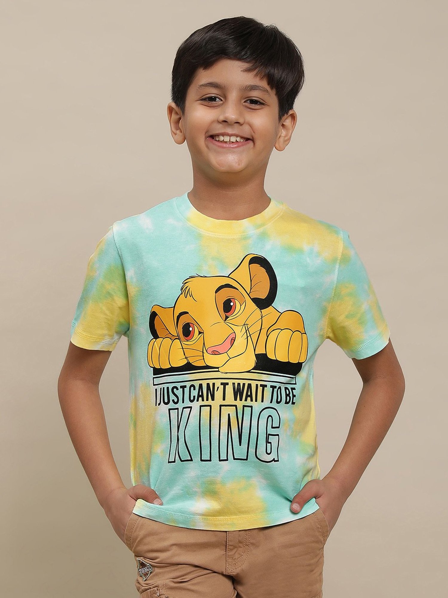 Kidsville Lion King Printed Multi Color Tshirt For Boys