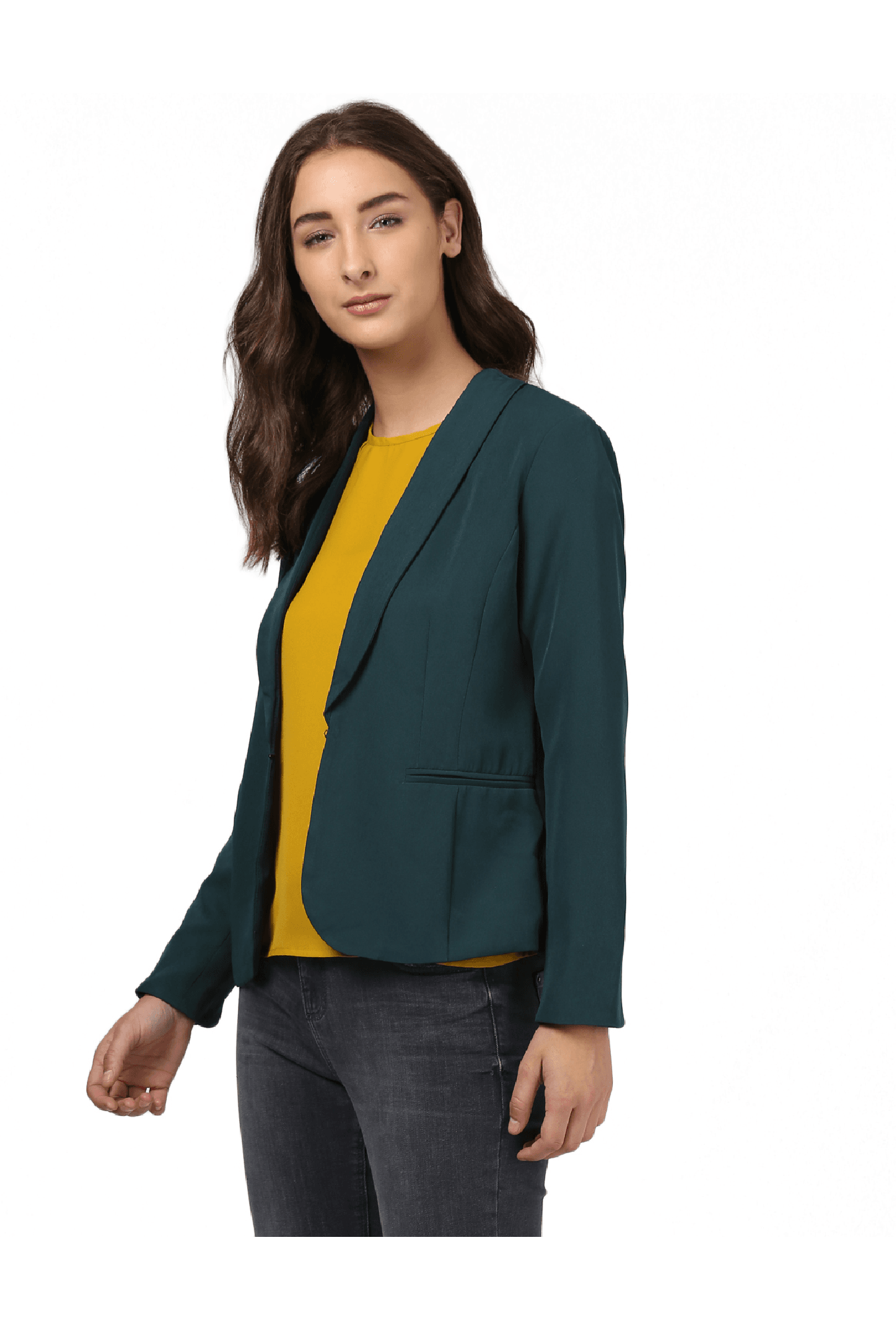 Harpa Green Full Sleeves Jacket