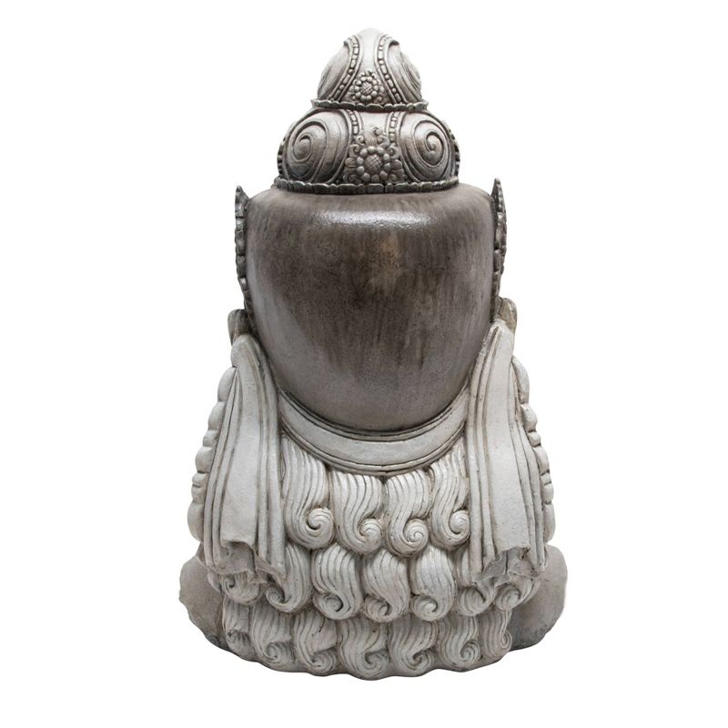 33" Resin Buddha Head Figurine Gray - Sagebrook Home