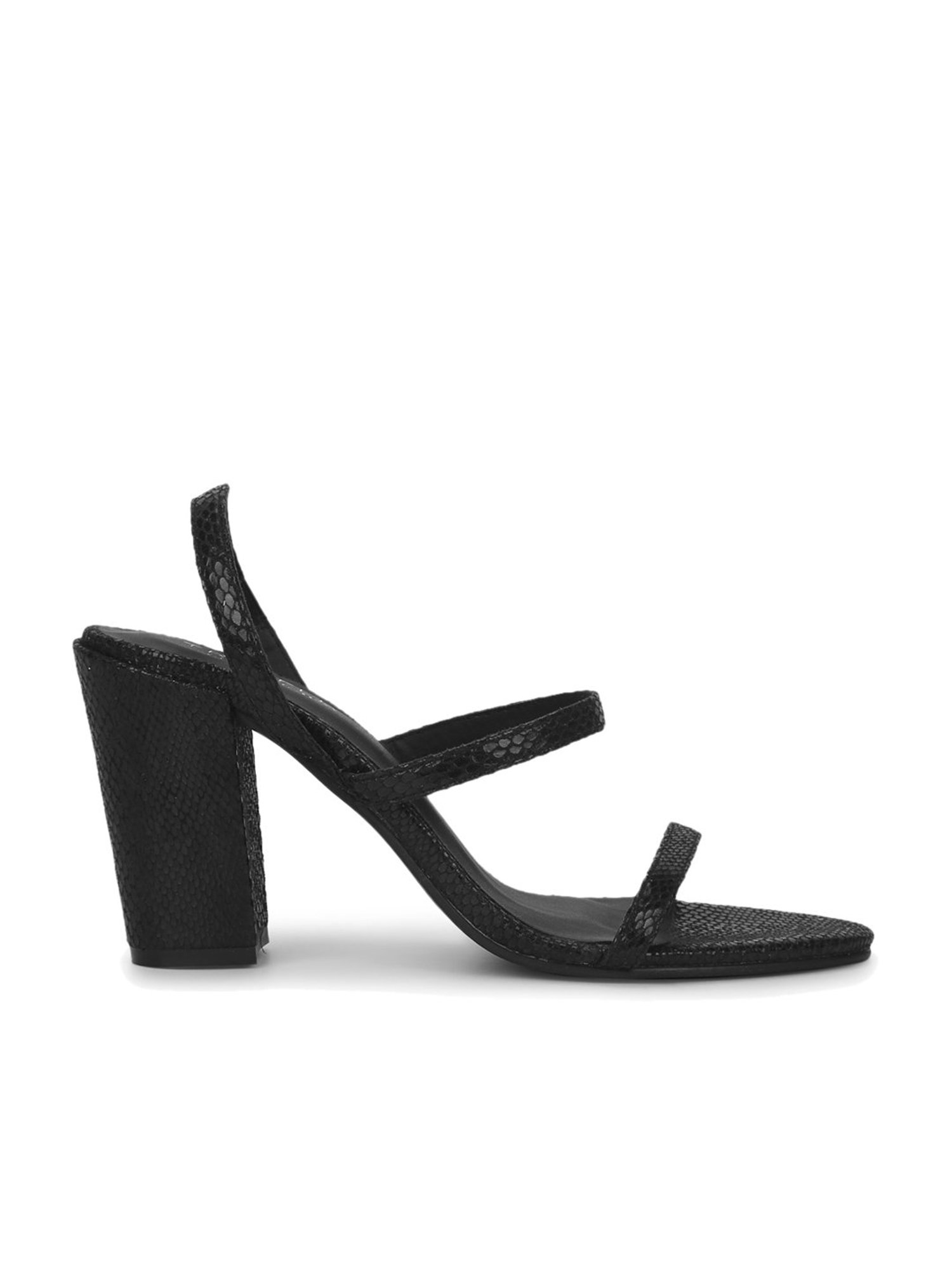 Truffle Collection Black Sling Back Sandals