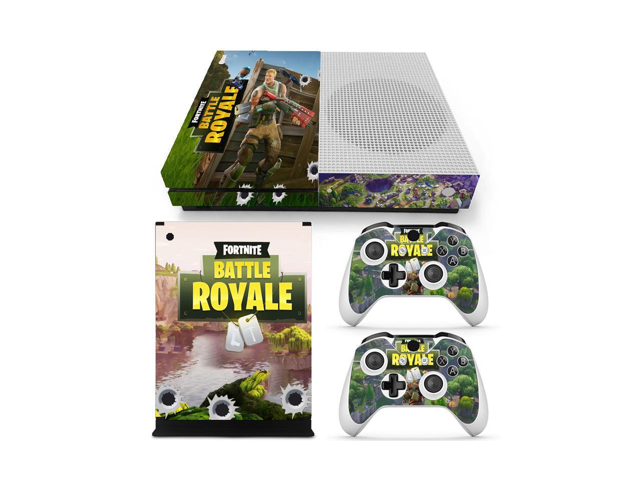 Game Fortnite Skin Sticker Decal For Microsoft Xbox One Slim Console and 2 Controllers