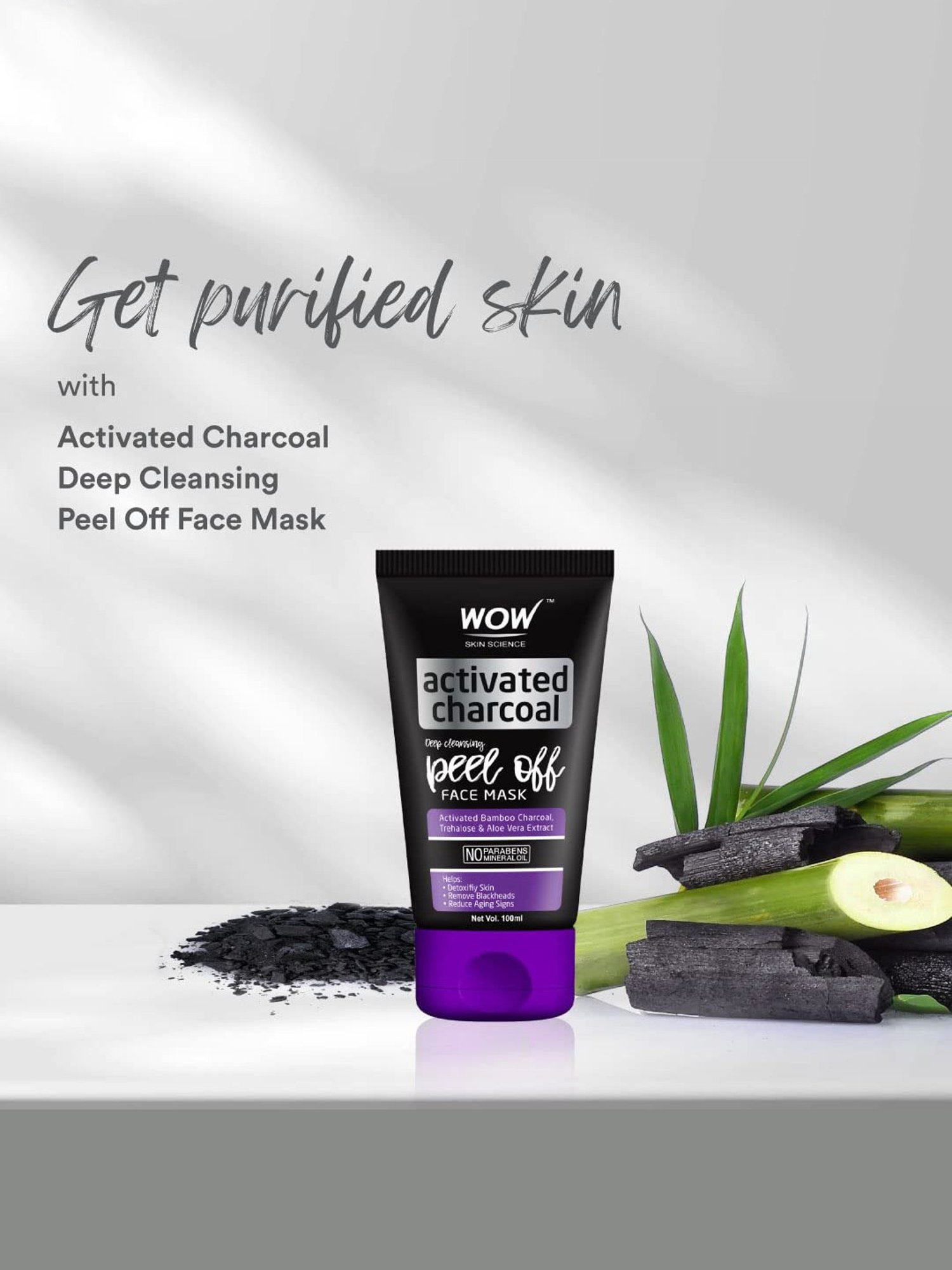 Wow Skin Science Activated Charcoal Peel Off Face Mask - 100 ml