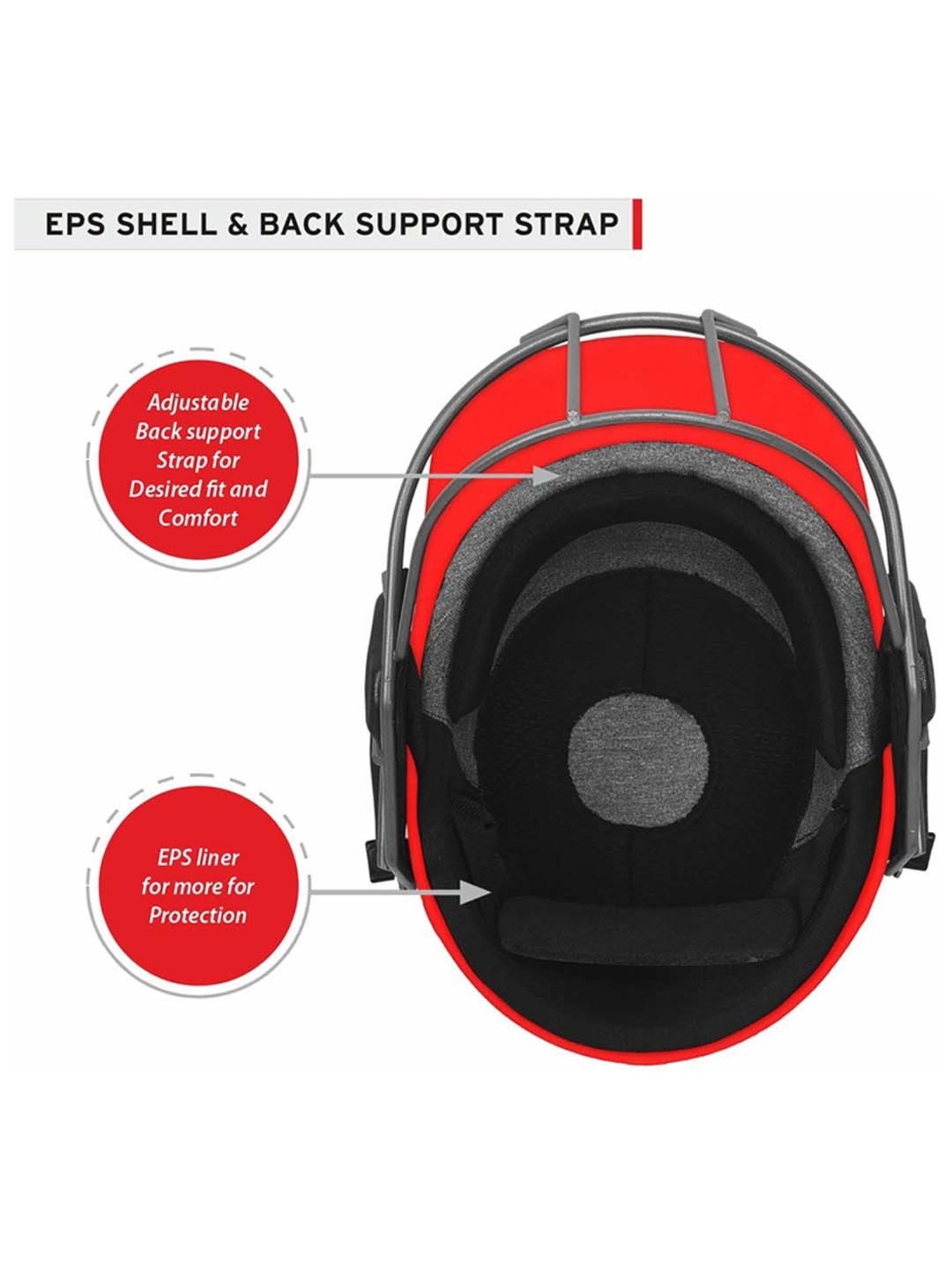 DSC Fort 44 LITE Titanium Cricket Helmet Adjustable Titanium Grill Size - XS
