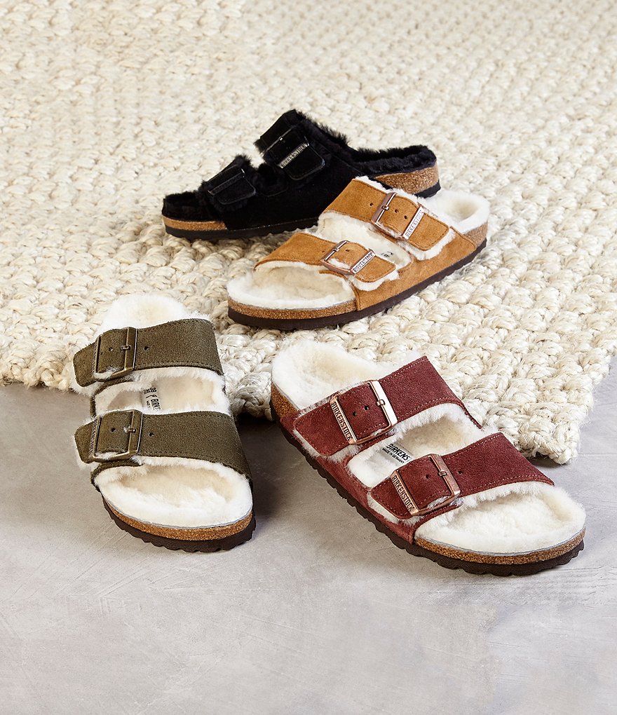 Birkenstock Women's Arizona Suede Shearling Sandals