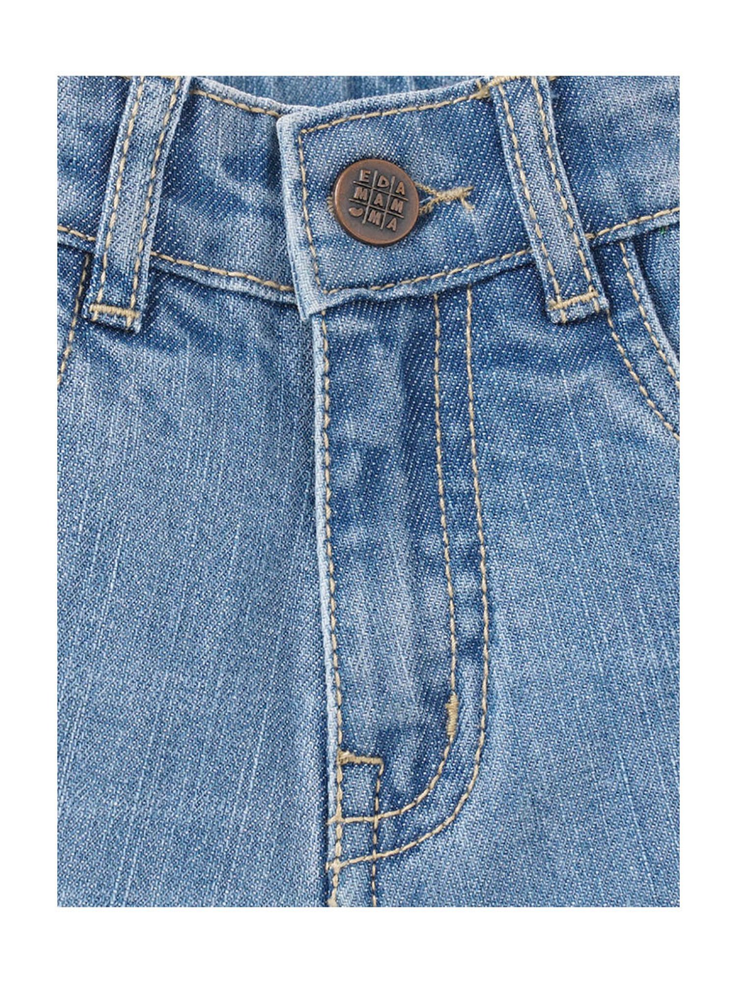 Ed-a-Mamma Boys Light Blue Solid Shorts