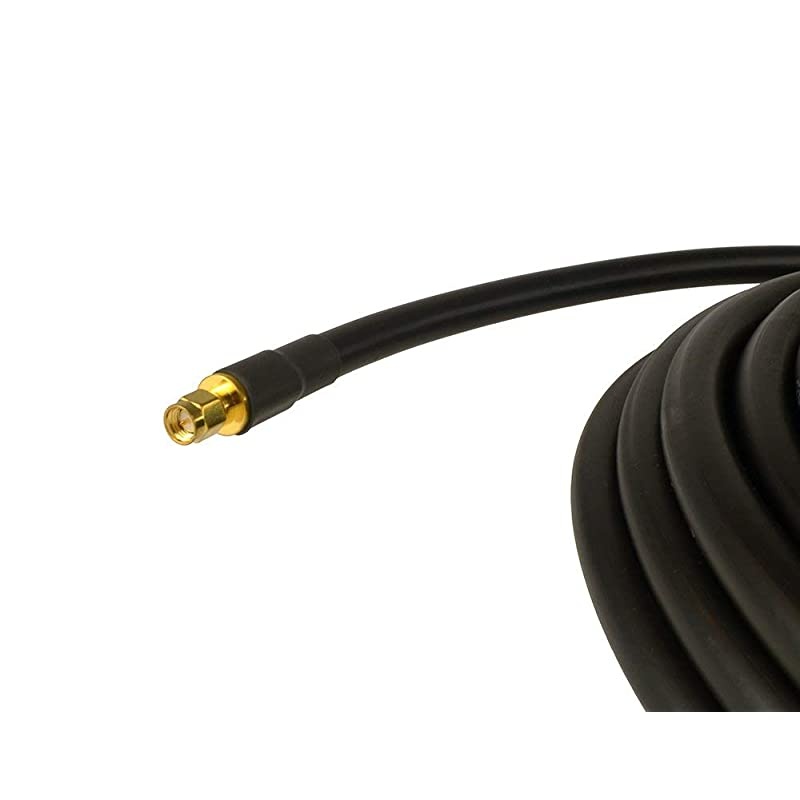 36 ft LowLoss Coax Extension Cable 50 Ohm SMA Male to SMA Female Antenna Lead Extender for 3G4GLTEHamADSBGPSRF Radio Use Not for TV or WiFi