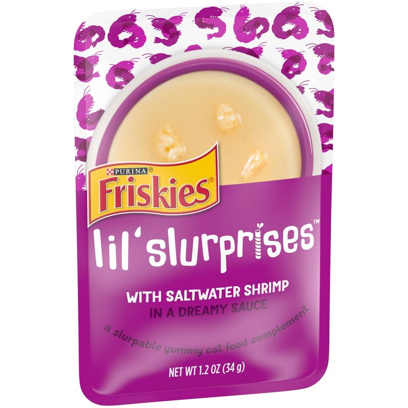 Friskies Lil' Slurprises Compliments Saltwater Shrimp Wet Cat Food - 1.2oz