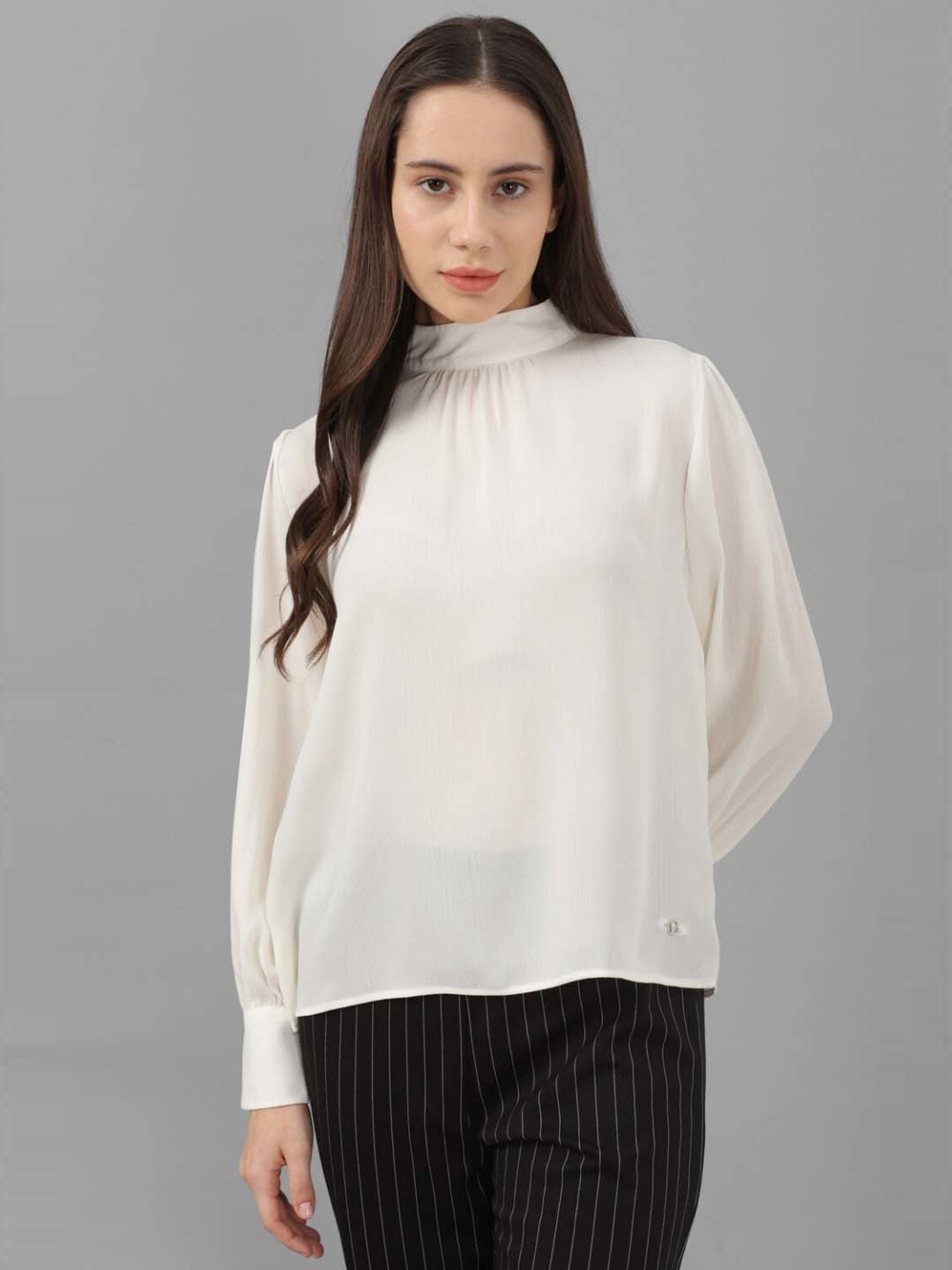 Allen Solly White Regular Fit Top