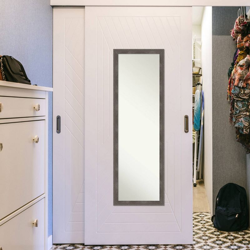 15"x51" White Full Length Over The Door Mirror White - Patton Wall Decor