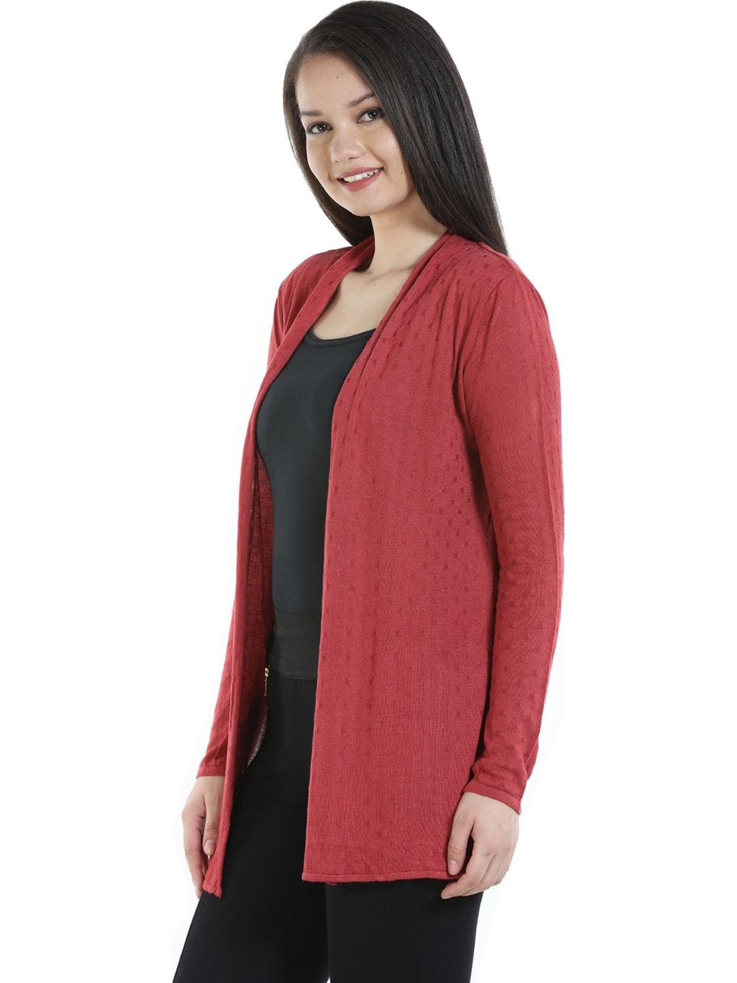 Mafadeny Black Striped Shrug