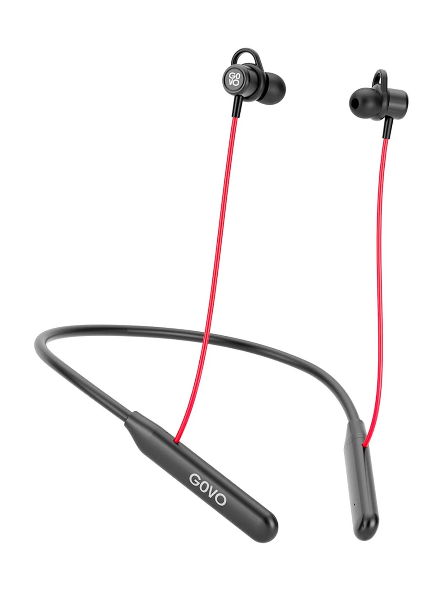 GOVO GoKixx 621 In Ear BT Neckband with ENC Technology & Upto 22 Hrs of Playtime (Red)
