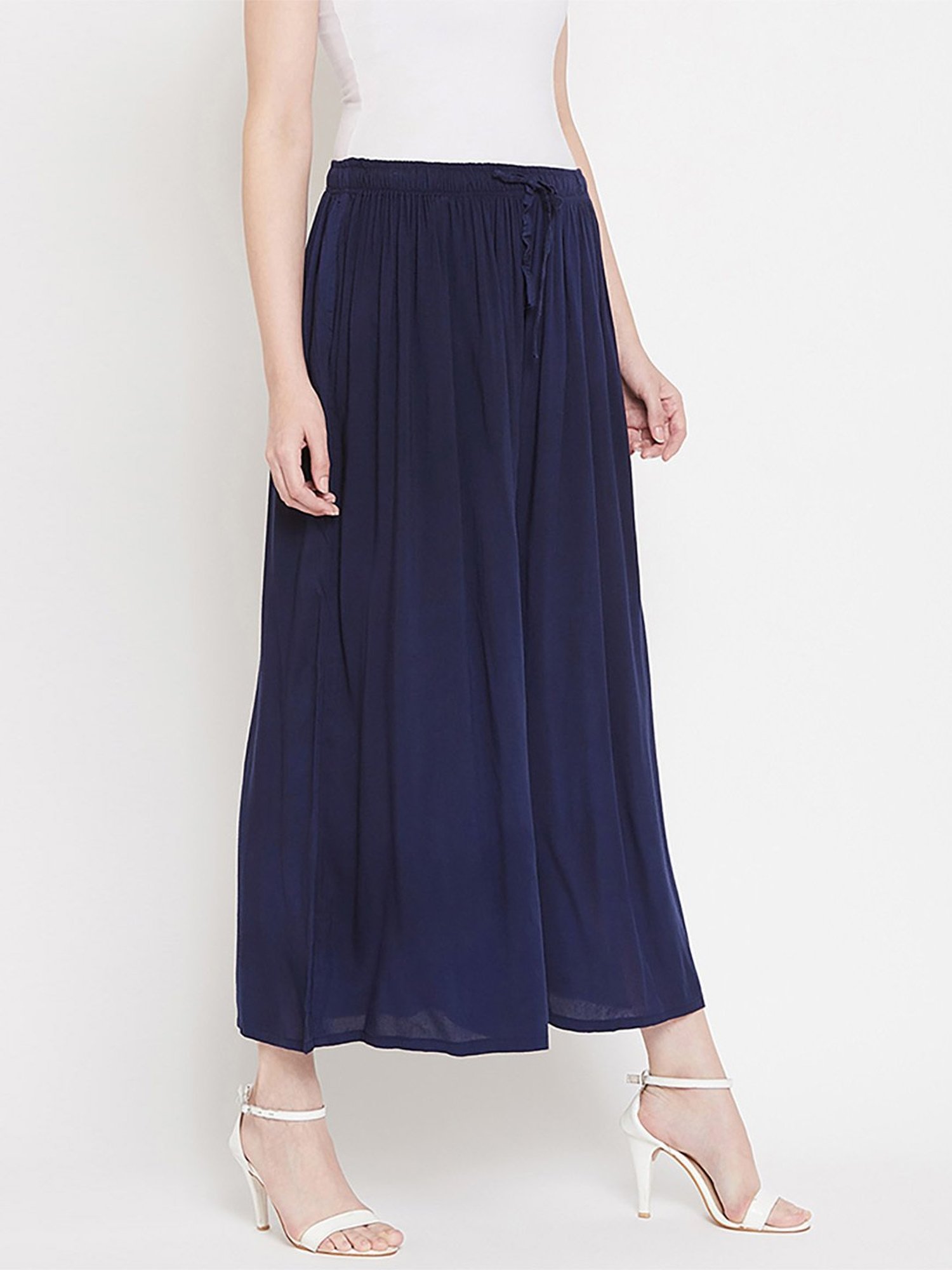 Castle Navy Regular Fit Palazzos