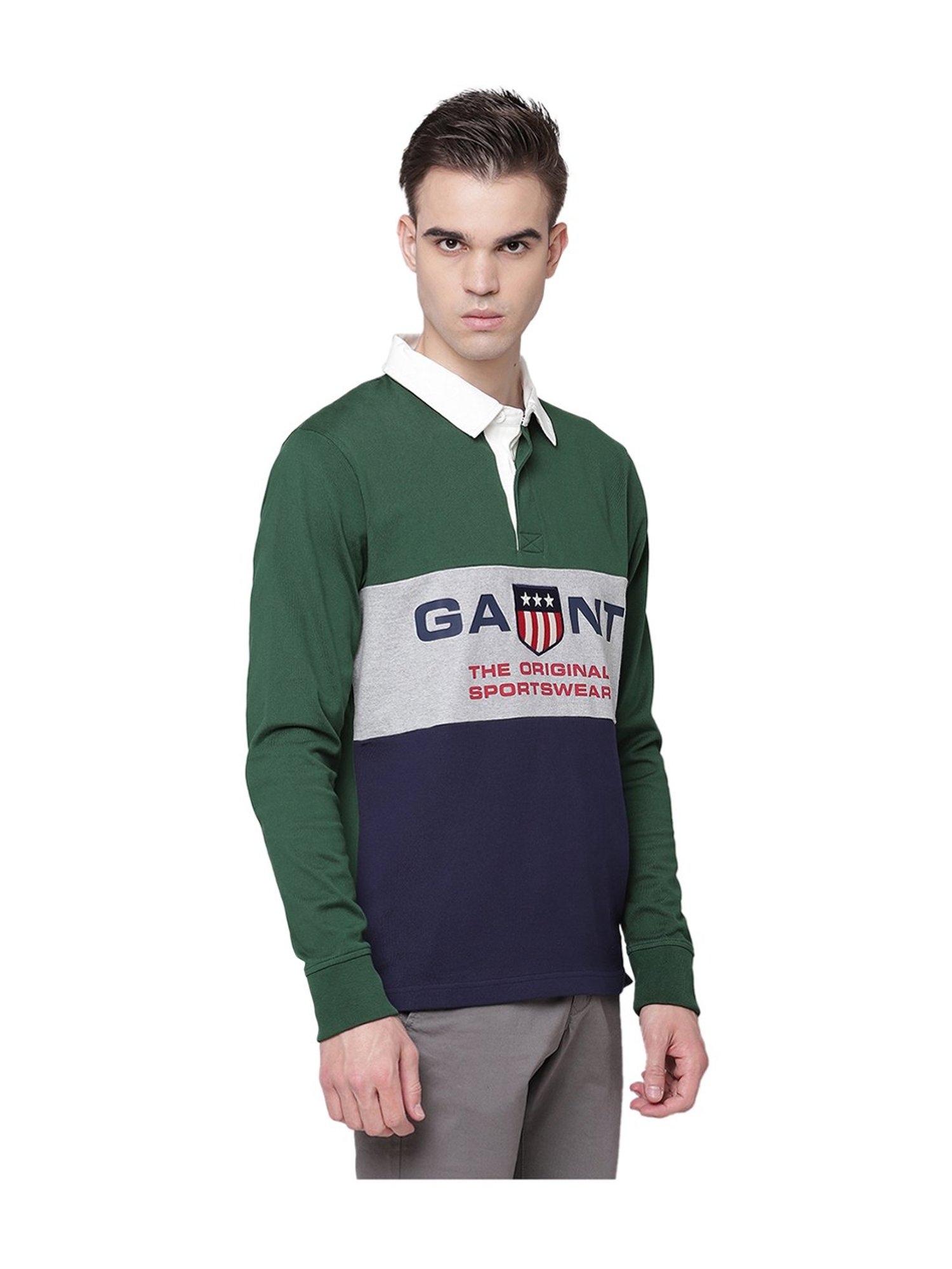 GANT Green Full Sleeves Polo T-Shirt