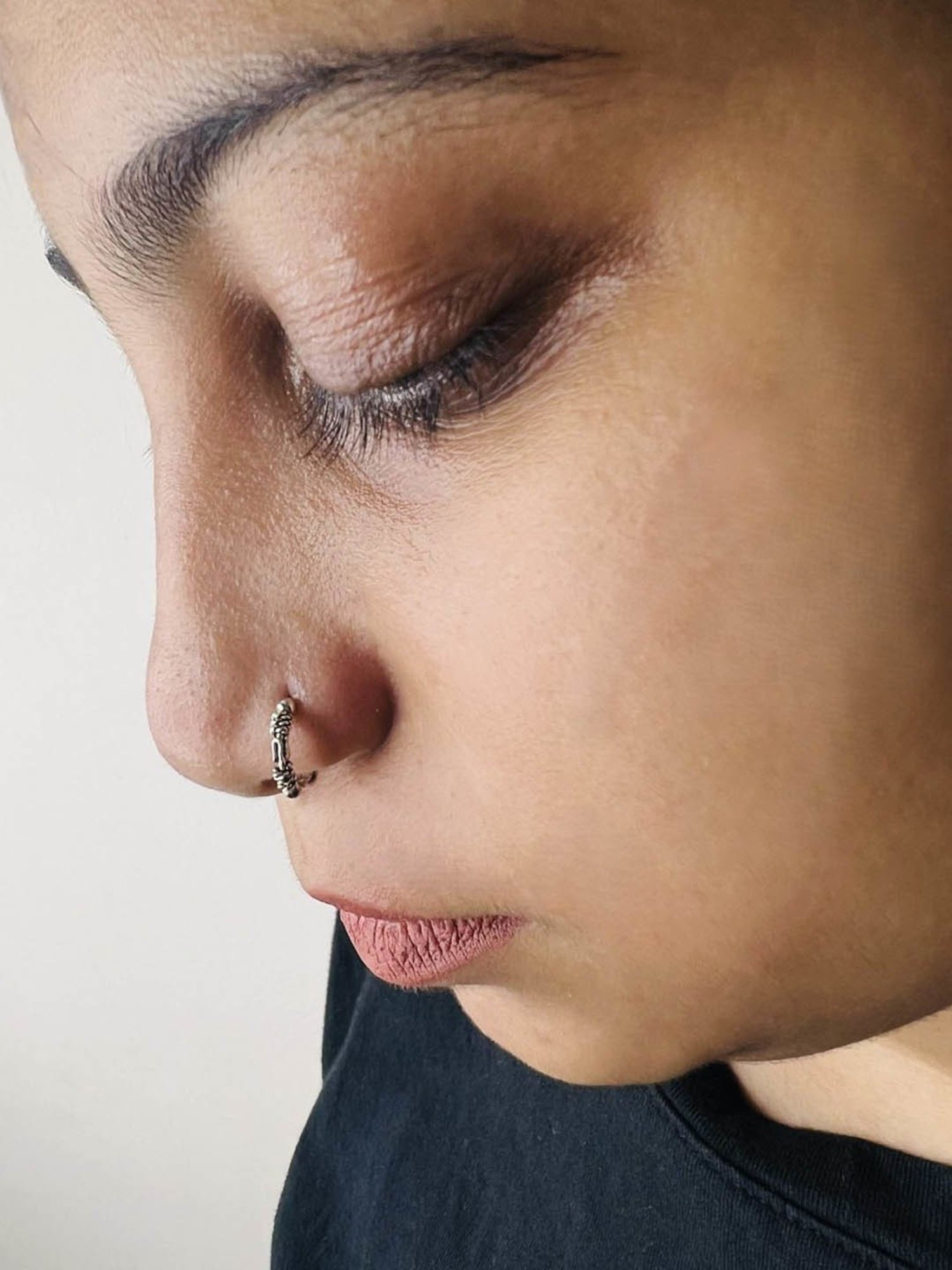 Arte Jewels 92.5 Silver handcrafted Nosepin for Women & Girls