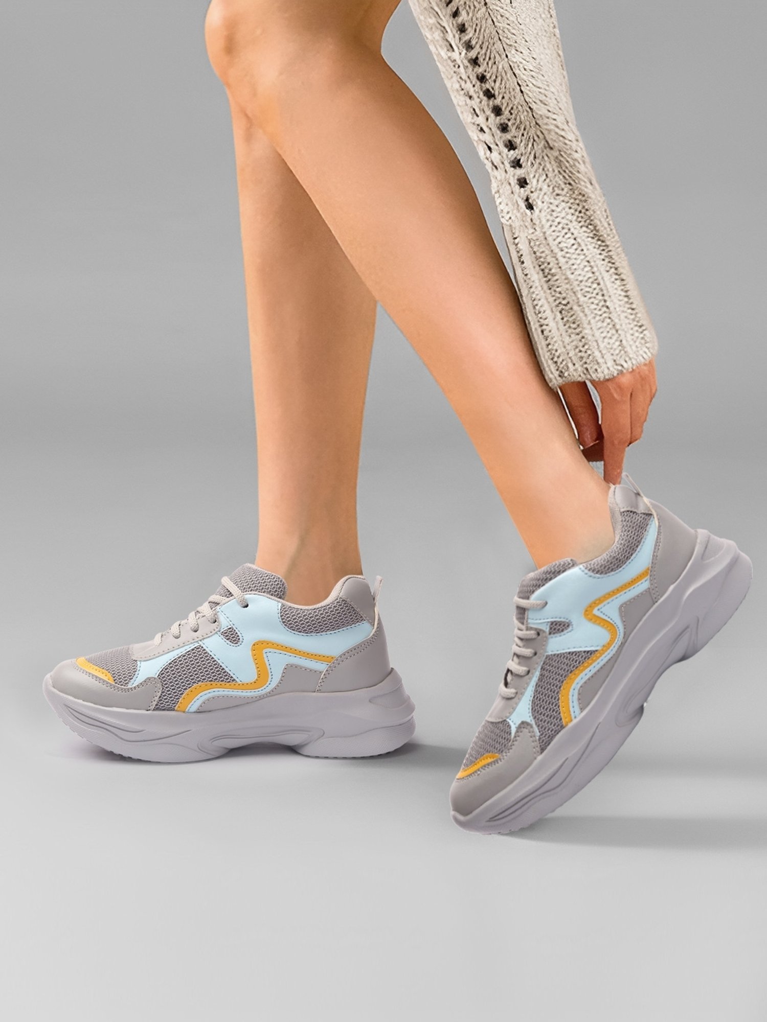 Iconics Women's Grey Running Shoes