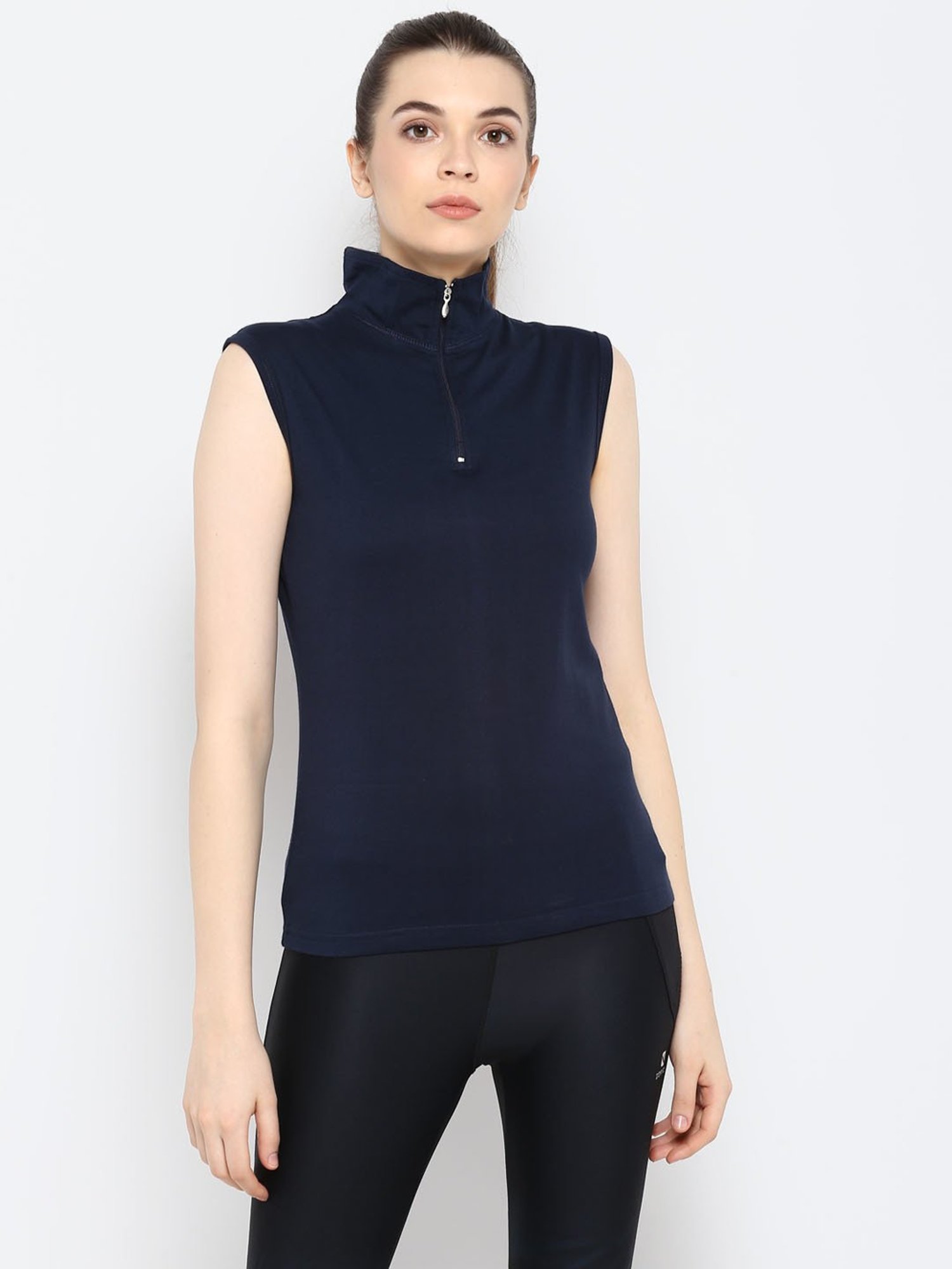 Appulse Navy Cotton Slim Fit T-Shirt