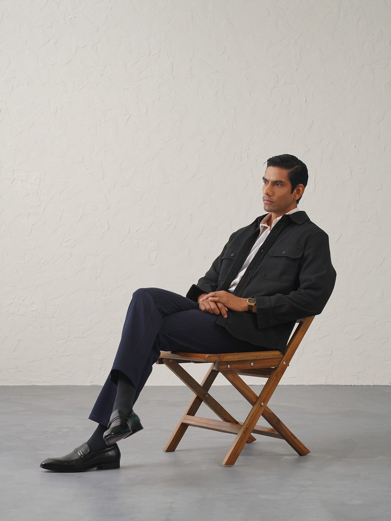 MinusOne Navy Regular Fit Chinos