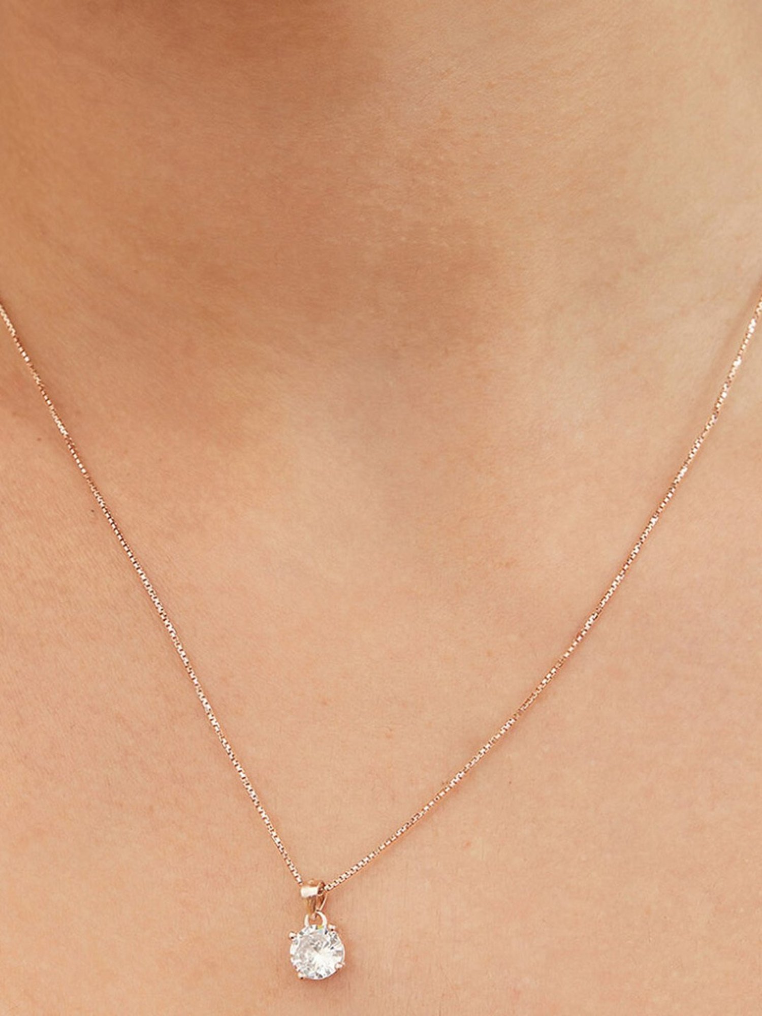 Silberry 925 Silver Solitaire Dream Pendant & Earrings