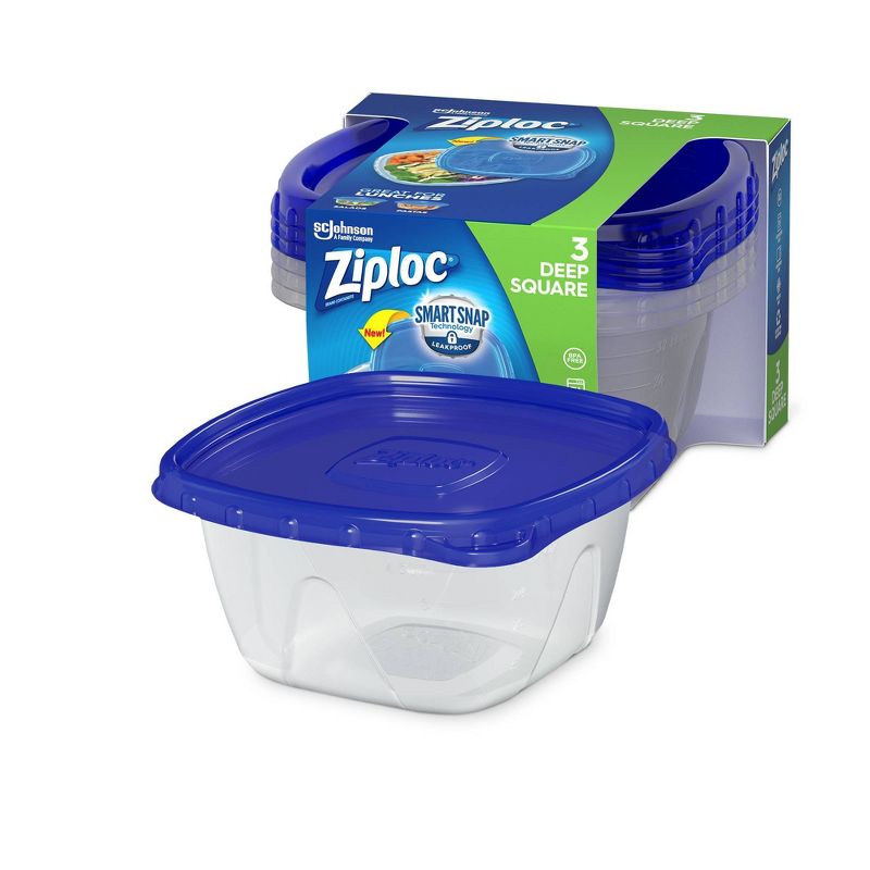 Ziploc Medium Square Containers - 3ct