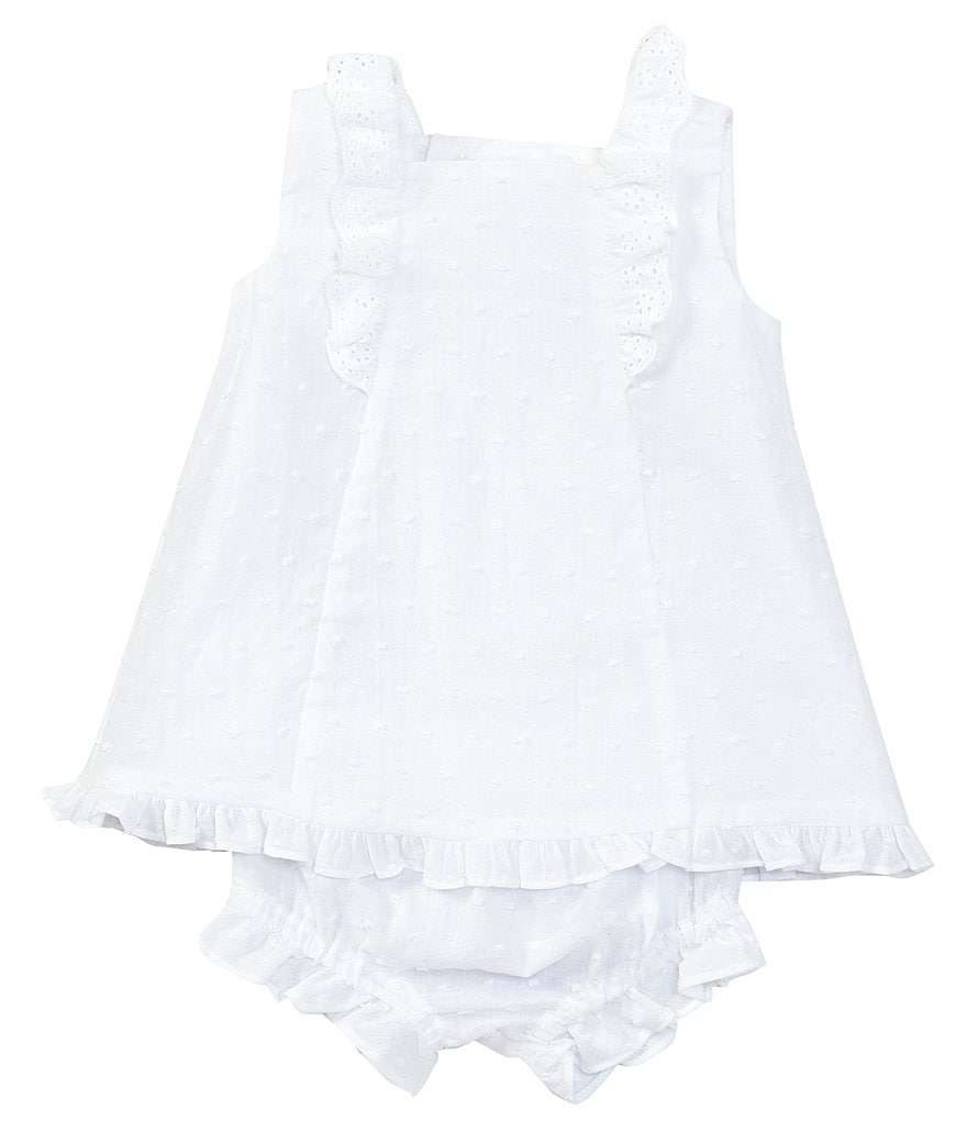 Edgehill Collection Baby Girls 3-24 Months Ruffle-Sleeve Eyelet A-Line Dress