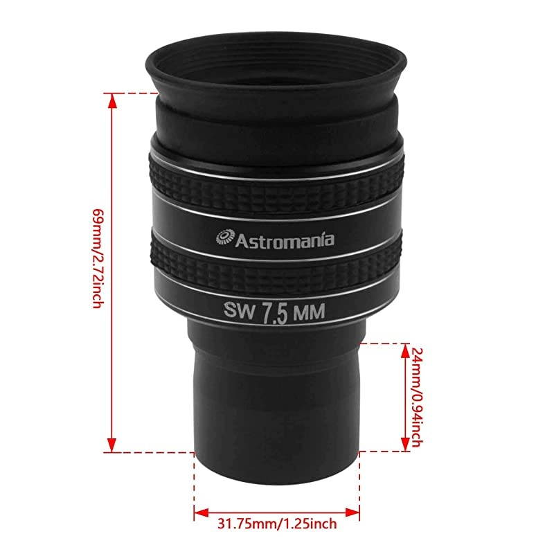 125quot 75mm 58Degree Planetary Eyepiece for Telescope