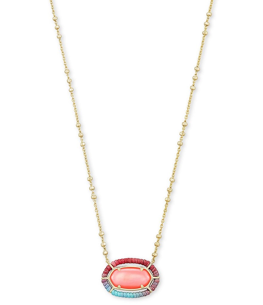 Kendra Scott Threaded Elisa Gold Pendant Necklace