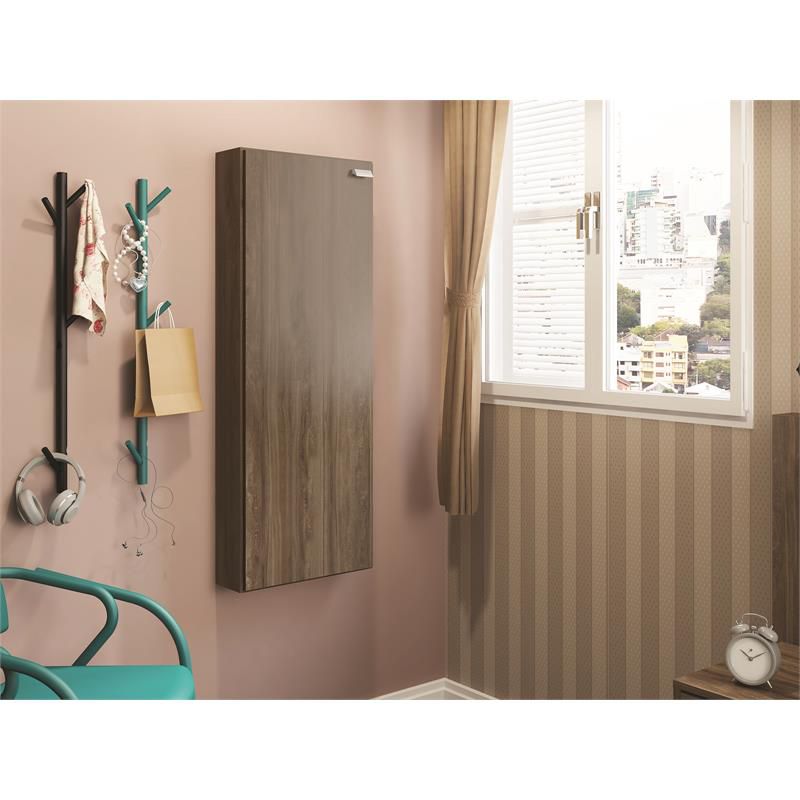 Casabianca Furniture Modern Noa Engineered Wood Shoe Rack in Brown